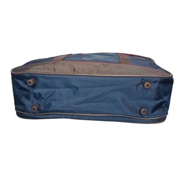 Vintage American Tourister Soft Sided Luggage Carry On Travel Bag Blue Suitcase - Picture 7 of 9
